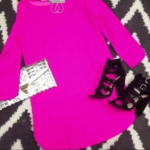 Long sleeved Pink Mini Dress Small